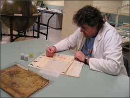 The Conservation staff provide specialised treatments for individual collection items