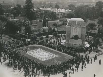 Floral carpet 1936, North Terrace, Adelaide